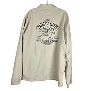 The Quiet Life One Hour Photo Coaches Jacket XL‎ Tan Streetwear Film Photography